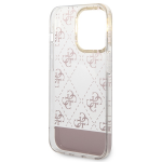 Carcasa Guess 4G Pattern Script compatibila cu iPhone 14 Pro Max, Roz 8 - lerato.ro