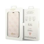 Carcasa flip cover Guess 4G Vintage Gold Logo compatibila cu iPhone 14 Plus / 15 Plus, Roz 8 - lerato.ro