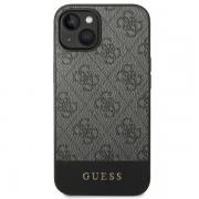 Carcasa Guess 4G Stripe compatibila cu iPhone 14 Plus / 15 Plus, Gri