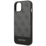 Carcasa Guess 4G Stripe compatibila cu iPhone 14 Plus / 15 Plus, Gri 7 - lerato.ro