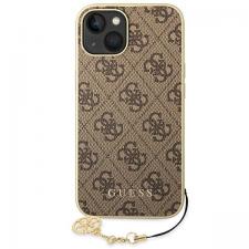 Carcasa Guess 4G Charms compatibila cu iPhone 14 Plus / 15 Plus, Maro