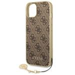 Carcasa Guess 4G Charms compatibila cu iPhone 14 Plus / 15 Plus, Maro 6 - lerato.ro