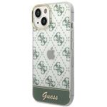 Carcasa Guess 4G Pattern Script compatibila cu iPhone 14 Plus / 15 Plus, Verde 3 - lerato.ro