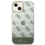 Carcasa Guess 4G Pattern Script compatibila cu iPhone 14 Plus / 15 Plus, Verde 2 - lerato.ro