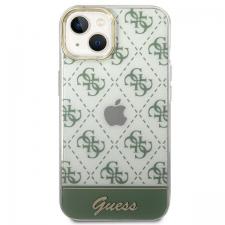 Carcasa Guess 4G Pattern Script compatibila cu iPhone 14 Plus / 15 Plus, Verde