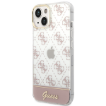 Carcasa Guess 4G Pattern Script compatibila cu iPhone 14 Plus / 15 Plus, Roz 3 - lerato.ro