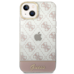 Carcasa Guess 4G Pattern Script compatibila cu iPhone 14 Plus / 15 Plus, Roz 2 - lerato.ro