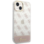 Carcasa Guess 4G Pattern Script compatibila cu iPhone 14 Plus / 15 Plus, Roz 5 - lerato.ro
