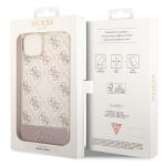 Carcasa Guess 4G Pattern Script compatibila cu iPhone 14 Plus / 15 Plus, Roz 9 - lerato.ro