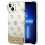 Carcasa Guess 4G Pattern Script compatibila cu iPhone 14 Plus / 15 Plus, Gold 4 - lerato.ro