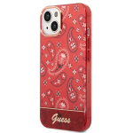 Carcasa Guess Bandana Paisley compatibila cu iPhone 14 Plus / 15 Plus, Rosu 3 - lerato.ro