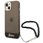 Carcasa Guess Translucent Pearl Strap compatibila cu iPhone 14 Plus / 15 Plus, Negru 3 - lerato.ro
