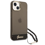Carcasa Guess Translucent Pearl Strap compatibila cu iPhone 14 Plus / 15 Plus, Negru 4 - lerato.ro