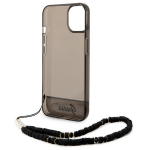 Carcasa Guess Translucent Pearl Strap compatibila cu iPhone 14 Plus / 15 Plus, Negru 7 - lerato.ro