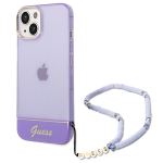 Carcasa Guess Translucent Pearl Strap compatibila cu iPhone 14 Plus / 15 Plus, Mov 3 - lerato.ro