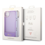 Carcasa Guess Translucent Pearl Strap compatibila cu iPhone 14 Plus / 15 Plus, Mov 8 - lerato.ro