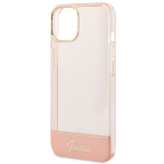 Carcasa Guess Translucent compatibila cu iPhone 14 Plus / 15 Plus, Roz 7 - lerato.ro