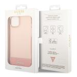 Carcasa Guess Translucent compatibila cu iPhone 14 Plus / 15 Plus, Roz 9 - lerato.ro