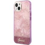 Carcasa Guess Jungle Collection compatibila cu iPhone 14 Plus / 15 Plus, Roz 3 - lerato.ro