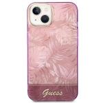 Carcasa Guess Jungle Collection compatibila cu iPhone 14 Plus / 15 Plus, Roz 2 - lerato.ro