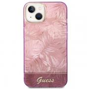 Carcasa Guess Jungle Collection compatibila cu iPhone 14 Plus / 15 Plus, Roz