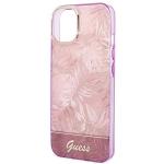 Carcasa Guess Jungle Collection compatibila cu iPhone 14 Plus / 15 Plus, Roz 7 - lerato.ro