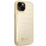 Carcasa Guess Croco Collection compatibila cu iPhone 14 Plus / 15 Plus, Gold 5 - lerato.ro