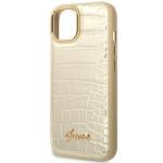 Carcasa Guess Croco Collection compatibila cu iPhone 14 Plus / 15 Plus, Gold 7 - lerato.ro