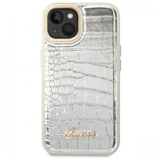 Carcasa Guess Croco Collection compatibila cu iPhone 14 Plus / 15 Plus, Silver