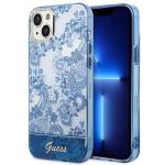 Carcasa Guess Porcelain Collection compatibila cu iPhone 14 Plus / 15 Plus, Albastru 4 - lerato.ro