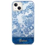 Carcasa Guess Porcelain Collection compatibila cu iPhone 14 Plus / 15 Plus, Albastru 2 - lerato.ro