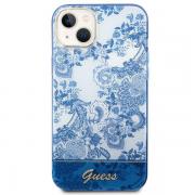 Carcasa Guess Porcelain Collection compatibila cu iPhone 14 Plus / 15 Plus, Albastru