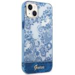 Carcasa Guess Porcelain Collection compatibila cu iPhone 14 Plus / 15 Plus, Albastru 5 - lerato.ro