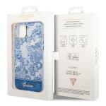 Carcasa Guess Porcelain Collection compatibila cu iPhone 14 Plus / 15 Plus, Albastru 9 - lerato.ro