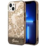 Carcasa Guess Porcelain Collection compatibila cu iPhone 14 Plus / 15 Plus, Maro 4 - lerato.ro