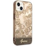 Carcasa Guess Porcelain Collection compatibila cu iPhone 14 Plus / 15 Plus, Maro 5 - lerato.ro