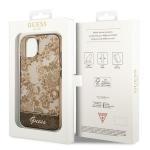 Carcasa Guess Porcelain Collection compatibila cu iPhone 14 Plus / 15 Plus, Maro 9 - lerato.ro