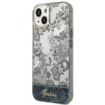 Carcasa Guess Porcelain Collection compatibila cu iPhone 14 Plus / 15 Plus, Gri 3 - lerato.ro