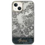 Carcasa Guess Porcelain Collection compatibila cu iPhone 14 Plus / 15 Plus, Gri 2 - lerato.ro
