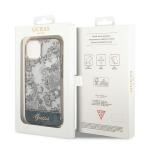 Carcasa Guess Porcelain Collection compatibila cu iPhone 14 Plus / 15 Plus, Gri 9 - lerato.ro