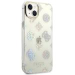 Carcasa Guess Peony Glitter compatibila cu iPhone 14 Plus / 15 Plus, Transparent 5 - lerato.ro