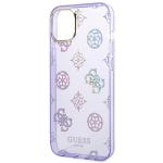 Carcasa Guess Peony Glitter compatibila cu iPhone 14 Plus / 15 Plus, Violet 7 - lerato.ro