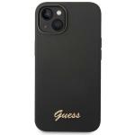 Carcasa Guess Silicone Vintage Gold Logo compatibila cu iPhone 14 Plus / 15 Plus, Negru 2 - lerato.ro