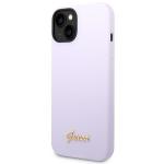 Carcasa Guess Silicone Vintage Gold Logo compatibila cu iPhone 14 Plus / 15 Plus, Mov 3 - lerato.ro