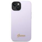 Carcasa Guess Silicone Vintage Gold Logo compatibila cu iPhone 14 Plus / 15 Plus, Mov 2 - lerato.ro