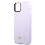 Carcasa Guess Silicone Vintage Gold Logo compatibila cu iPhone 14 Plus / 15 Plus, Mov 7 - lerato.ro