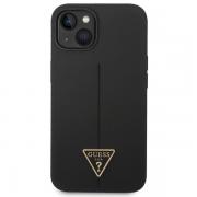 Carcasa Guess Silicone Triangle compatibila cu iPhone 14 Plus / 15 Plus, Negru