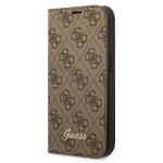 Husa flip cover Guess 4G Vintage Gold Logo compatibila cu iPhone 14 Pro, Maro 4 - lerato.ro