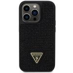 Husa Guess Rhinestone Triangle compatibila cu iPhone 14 Pro, Negru 2 - lerato.ro