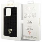 Husa Guess Rhinestone Triangle compatibila cu iPhone 14 Pro, Negru 9 - lerato.ro